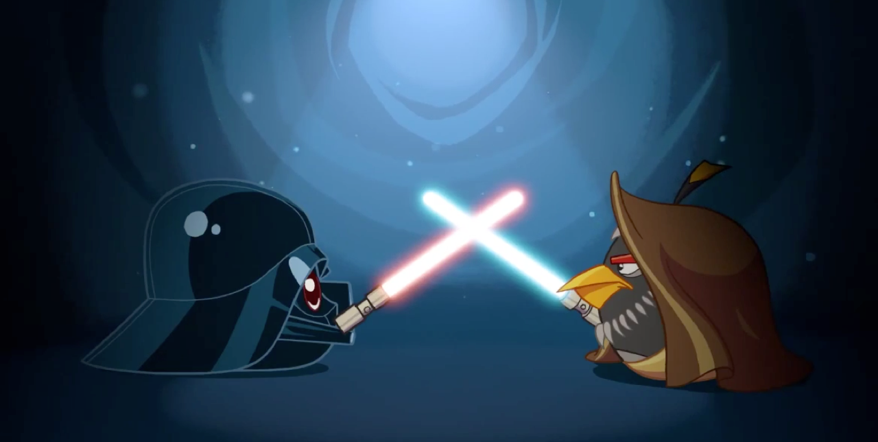 Angry Birds Star Wars háttérkép az erő veled van játék