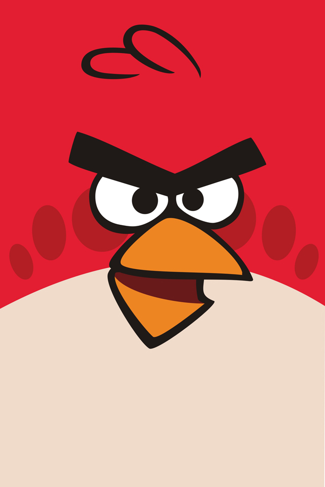 Angry Birds iphone 4 háttérkép piros